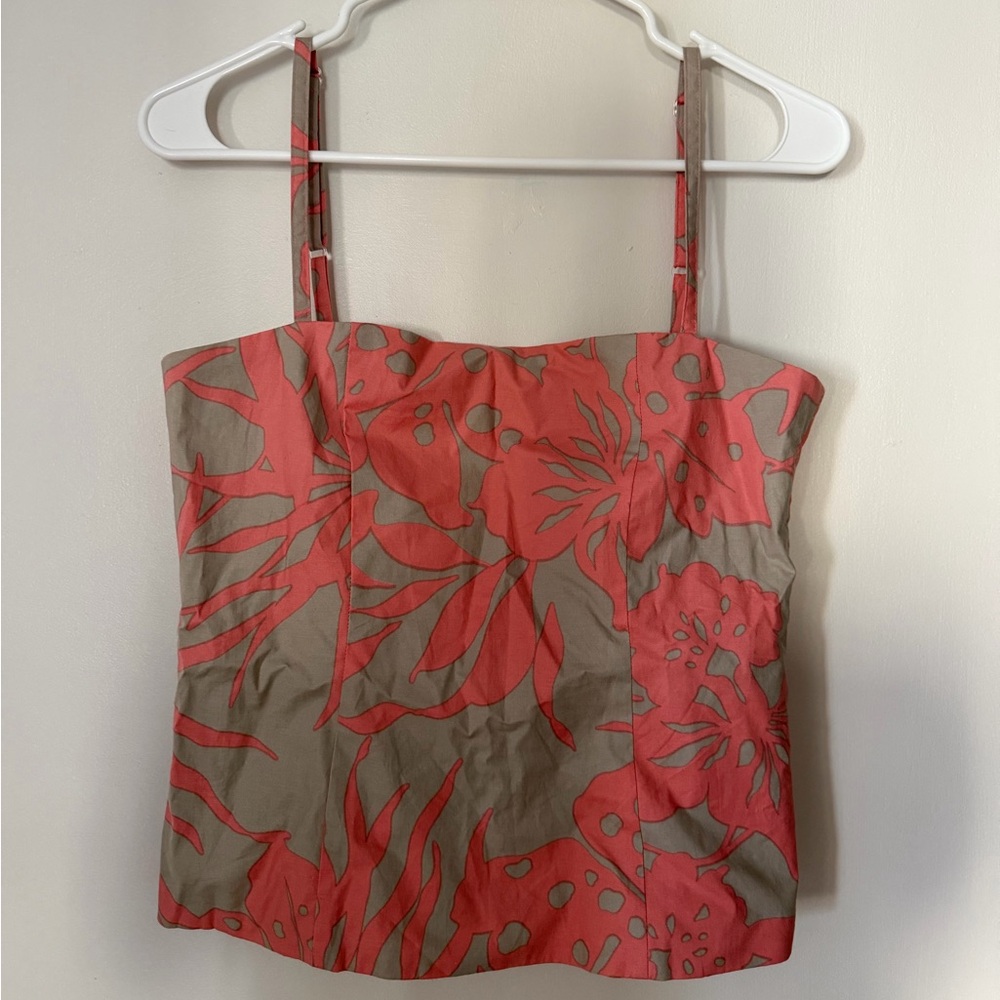 Kahala Hawai’i Women’s Aloha Floral Pink Tank Top Blouse S Feminine Summer